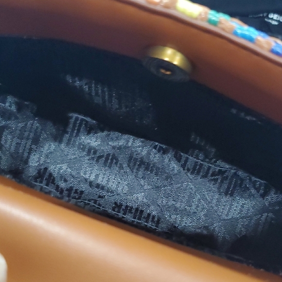 Kurt Geiger Kensington Tan and Pastel Woven Multi Colored Mini Bag - Picture 12 of 15